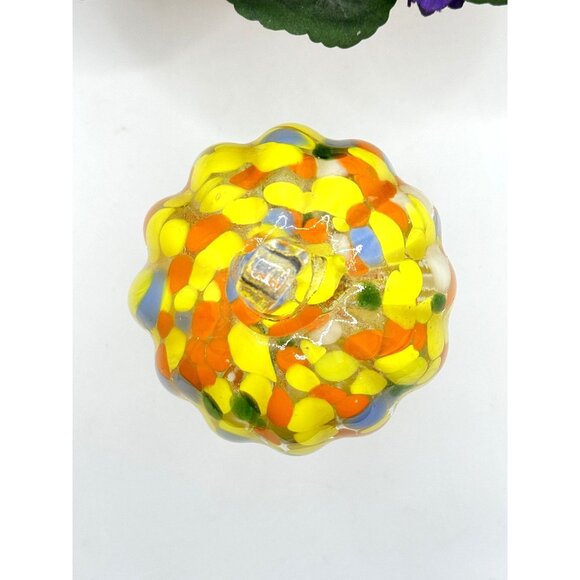 Hand Blown Art Glass Air Balloon Hanger Unique Pattern Collectible Home Decor - Picture 5 of 8